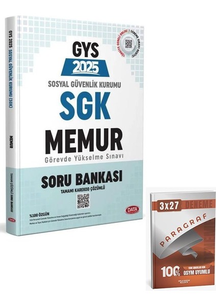 Data 2025 Gys Sgk Memur Soru Bankası Görevde Yükselme+Anla Kazan Paragraf