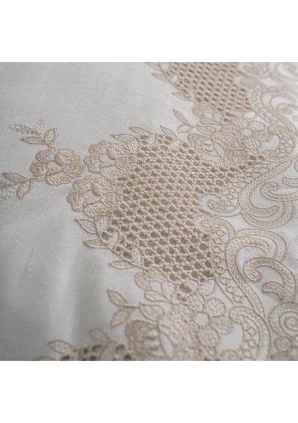 Iris Işlemeli Pamuk Saten Çift Kişilik 6 Parça Nevresim Takımı fiyatları