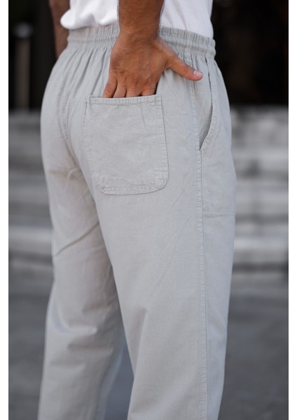 Rahat Keten Karışımlı Bağcıklı Pantolon modelleri