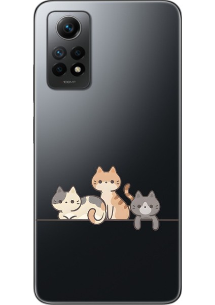 Xiaomi Redmi Note 12 Pro Uyumlu Şeffaf Kılıf Kedişler 4 Tasarımlı
