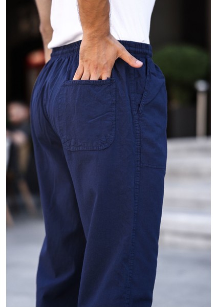 Rahat Keten Karışımlı Bağcıklı Pantolon modelleri