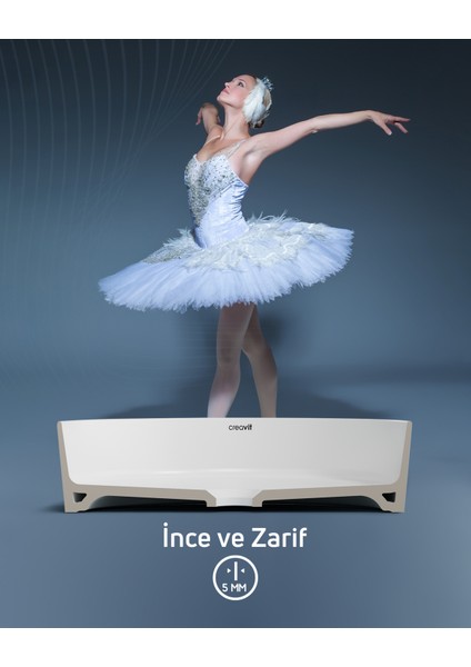 Loop Yuvarlak Masa Üstü Çanak Lavabo Ø45 cm Extra Limon Çiçeği