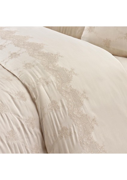 Iris Işlemeli Pamuk Saten Çift Kişilik 6 Parça Nevresim Takımı fiyatları