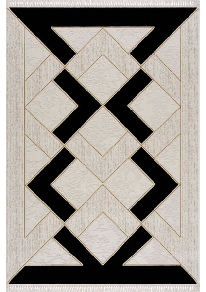 Elizza Collection Modern Salon ve Oturma Odası Halısı - Krem Siyah fiyatları