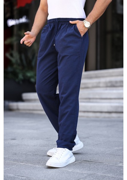 Rahat Keten Karışımlı Bağcıklı Pantolon fiyatları