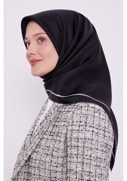 Twill Ipek Eşarp Siyah