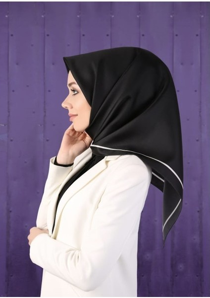 Twill Ipek Eşarp Siyah