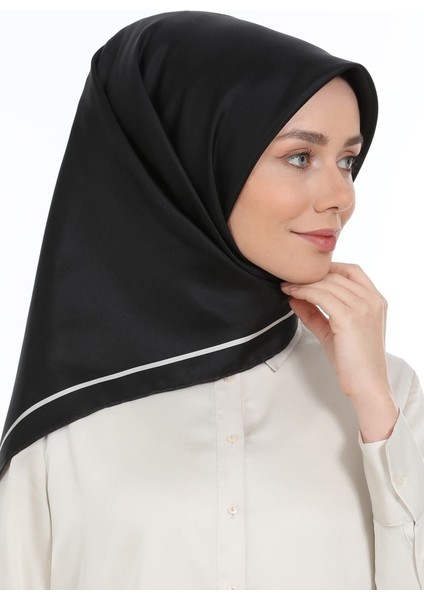 Twill Ipek Eşarp Siyah