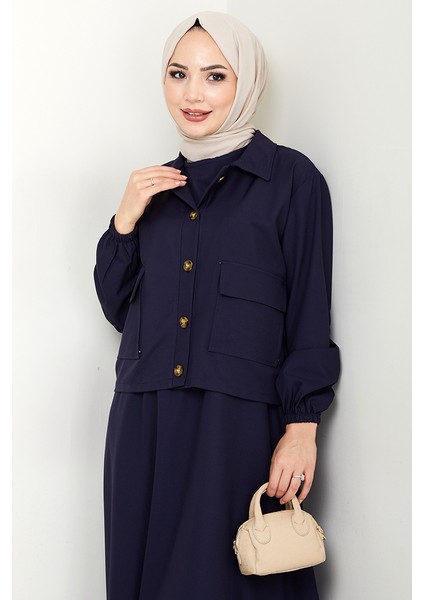 Faylin Ceket Elbise Ikili Takım 1565 - Lacivert fiyatları