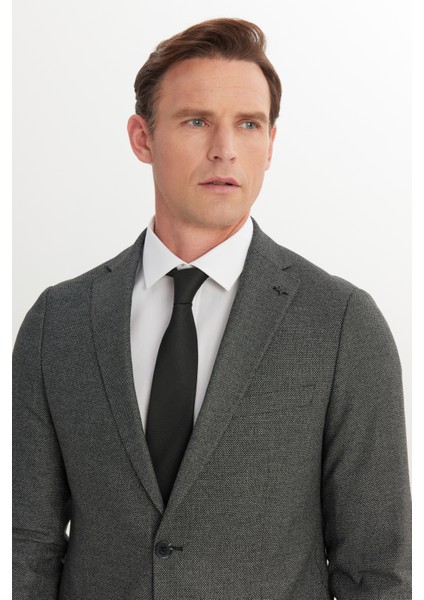 Slim Fit Dar Kesim Mono Yaka Çift Pantolonlu Takım Elbise