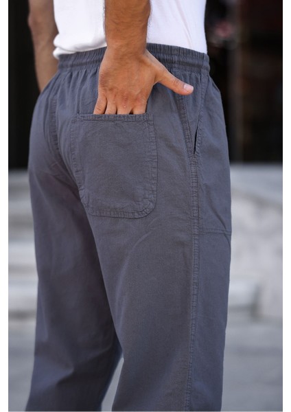 Rahat Keten Karışımlı Bağcıklı Pantolon fiyatları