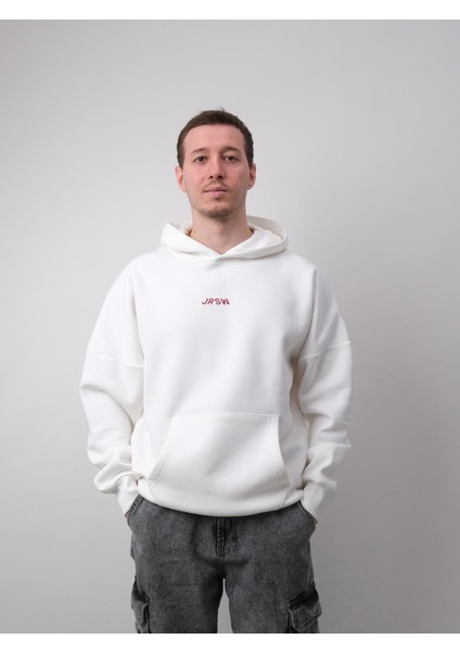Journey, Ekru Oversize Kapüşonlu Sweatshirt
