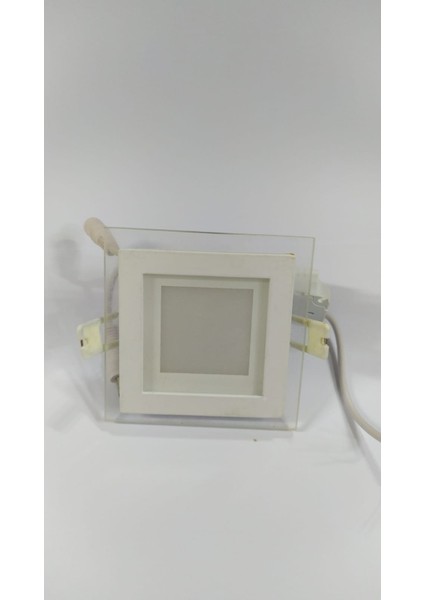 Fullight 6W LED Panel Kare Cam 220-240V 3000K Sarı Işık