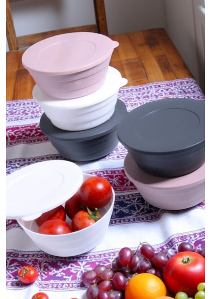 Alya Plastik 6'lı Saklama Kabı - Kahvaltıık - Çerezlik - 350 ml