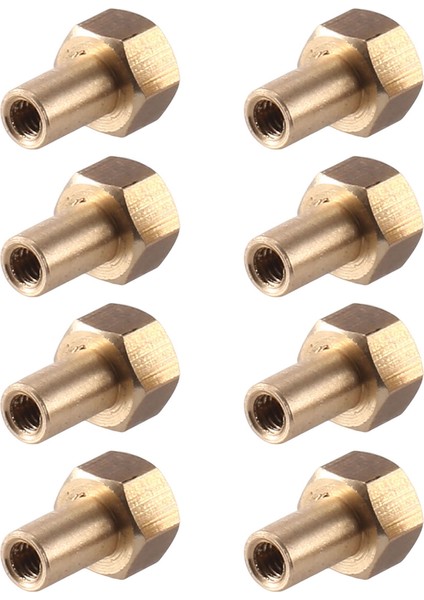 8 Adet Pirinç M2 Uzun Bijon Somunu 1/24 Rc Paletli Araba Eksenel SCX24 AX24 Yükseltme Parçaları Aksesuarları, 8mm (Yurt Dışından)