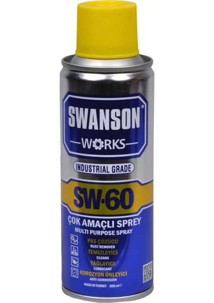Swanson Works Sw-60 Pas Sökücü Korozyon Önleyici Çok Amaçlı Multi Sprey 200 ml