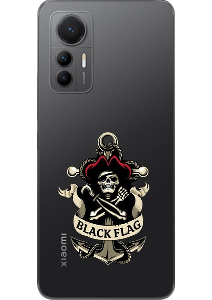 Xiaomi Mi 12 Lite Uyumlu Şeffaf Kılıf Pirate 4 Tasarımlı