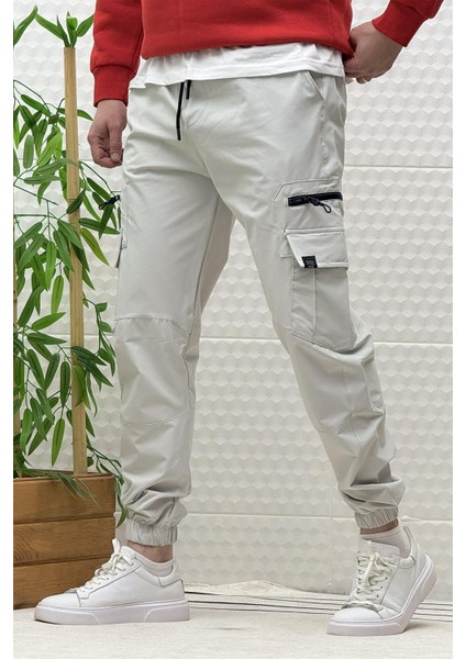Erkek Kargo Cepli Modelli Paraşüt Jogger Pantolon