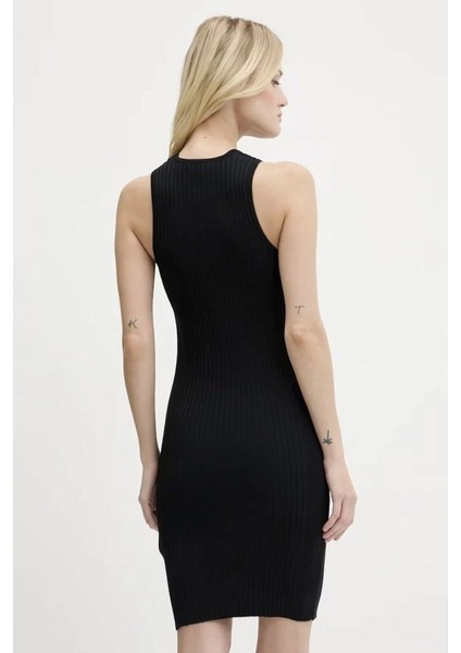 Tjw Flag Sweater Mını Dress Ext Kadın Siyah Elbise DW0DW20877BDS fırsatları