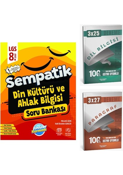 Ünlüller 2026 8 Sınıf Sempatik Din Kültürü ve Ahlak Bilgisi Soru Bankası+Anla Kazan Paragraf+Dilbilgisi