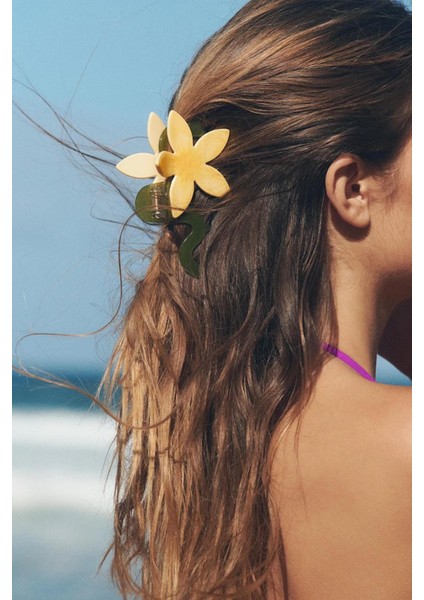 Lüks Asetat Floral Mandal Saç Tokası indirimleri