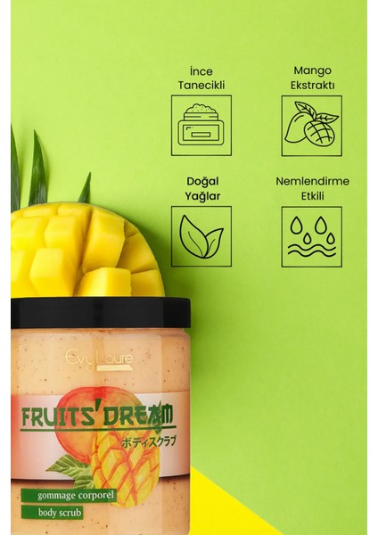 Fruits' Dream Vücut Peelingi | Mango Ekstraktlı Body Scrub| 280 ml modelleri