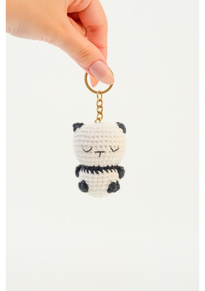 Amigurumi Anahtarlık El Yapımı Panda Anahtarlık Panda Figürlü Anahtarlık Doğal Anahtarlık modelleri