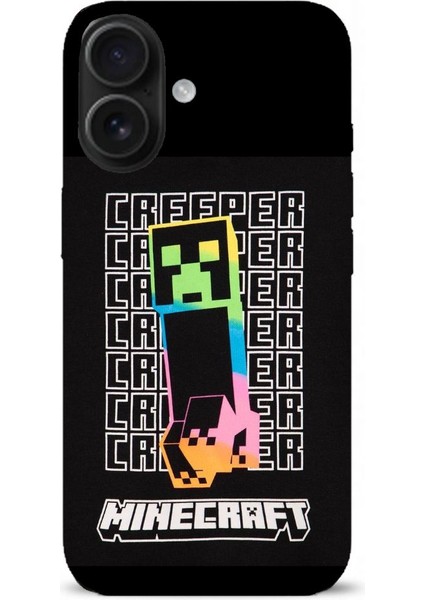 Minecarft Desenli iPhone 16 Kılıfı