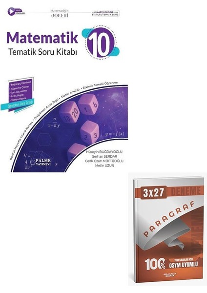 Palme 2026 10. Sınıf Matematik Joker Tematik Soru Kitabı+Anla Kazan Paragraf