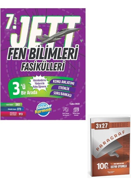 Ünlüller 2026 7. Sınıf Jett Fen Bilimleri Fasikülleri+Anla Kazan Paragraf