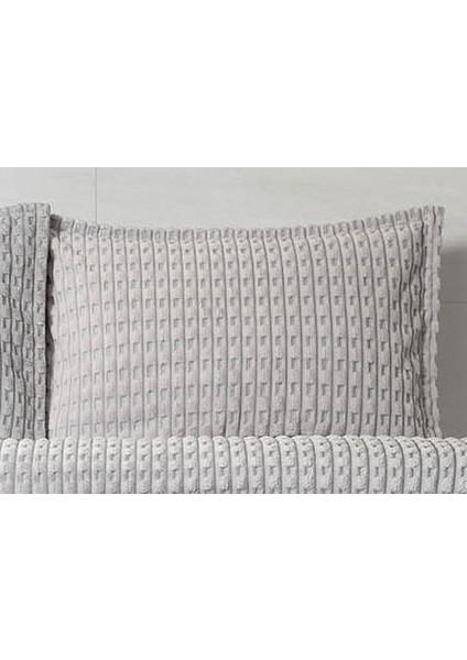 Modern Twist 3 Parça Çift Kişilik Battaniye Seti Kutulu 220X240 Açık Gri modelleri
