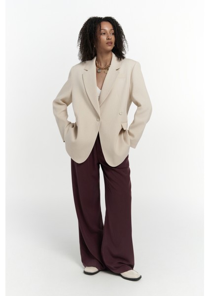 Solara Arkası Düğmeli Naturel Blazer fırsatları