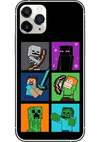 Minecarft Desenli iPhone 11 Pro Max Kılıfı