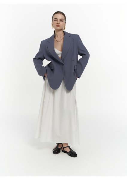 Solara Arkası Düğmeli Indigo Blazer fırsatları