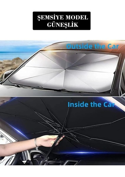 Tüm Araçlara Uygun Oto Güneşlik Oto Ön Cam Güneşliği Şemsiye Oto Güneşlik Gölgelik