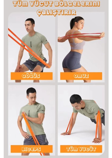 5 kg Sarı Direnç Bandı – Kas Geliştirme Pilates Lastiği Hafif Sert Fitness Egzersiz Bandı