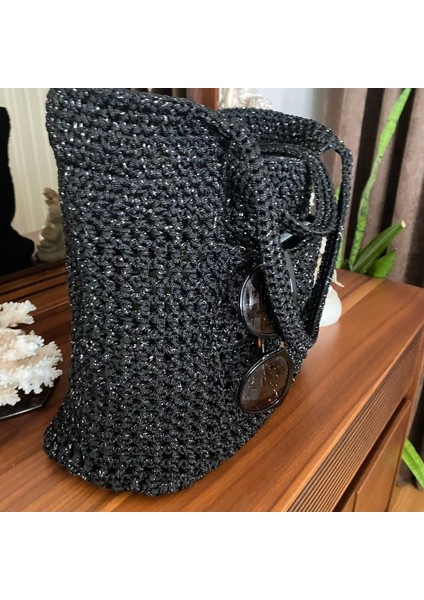 Siyah Simli File Çanta, Kadın Yazlık Omuz Çantası, fiyatları