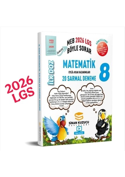 Sinan Kuzucu 8. Sınıf Ilk Doz Sarmal Branş Denemeleri Matematik 2026 Lgs