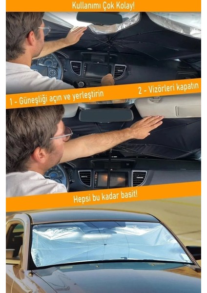 Tüm Araçlara Uyumlu Araba Güneş Gölge Koruyucu Şemsiye Oto Ön Cam Güneşlik fiyatları