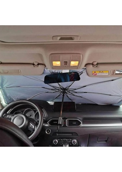 Tüm Araçlara Uyumlu Araba Güneş Gölge Koruyucu Şemsiye Oto Ön Cam Güneşlik