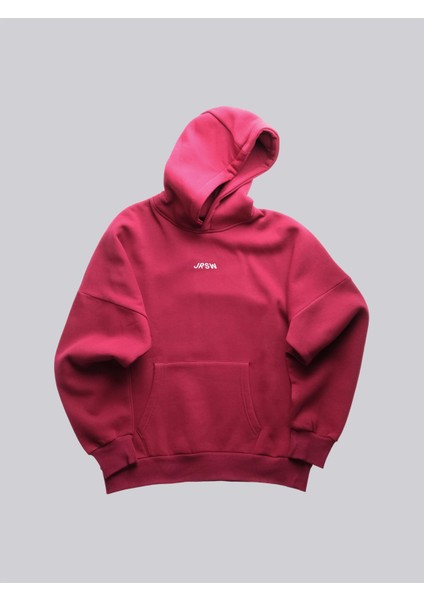 Journey, Bordo Oversize Kapüşonlu Sweatshirt