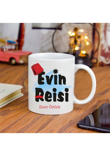 Kişiye Özel Evin Reisi Temalı Kupa Bardak