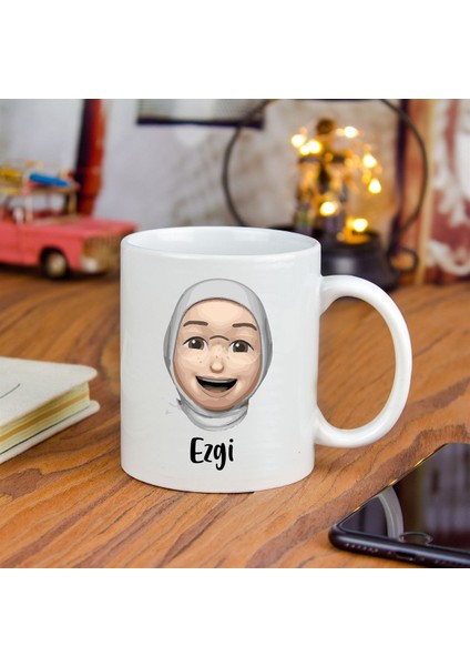 Kişiye Özel Bitmoji Baskılı Seramik Kupa Bardak M2