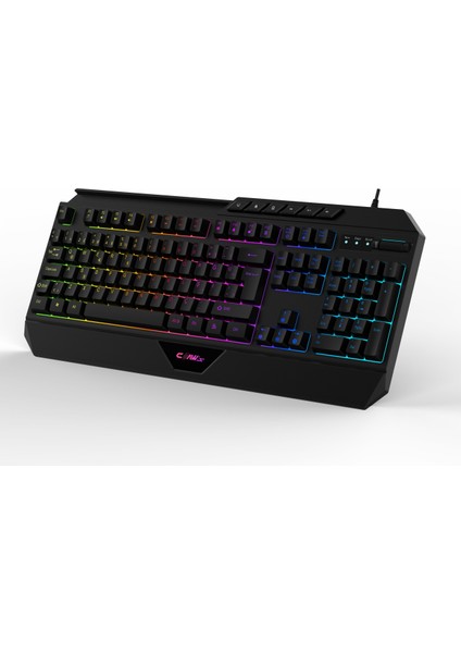 Nexus K1 RGB Full Membran 104 Tuşlu Ekstra Multimedya / Rollover Ses Kontrol Mekanizmalı & Claw's Reflex Örgü Kablolu Gaming Klavye (11 Farklı RGB Efektli)