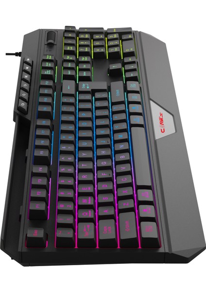 Nexus K1 RGB Full Membran 104 Tuşlu Ekstra Multimedya / Rollover Ses Kontrol Mekanizmalı & Claw's Reflex Örgü Kablolu Gaming Klavye (11 Farklı RGB Efektli)