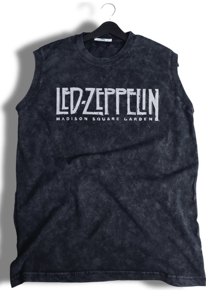 LED Zeppelin 1975 Sırt Baskılı Yıkamalı Kolsuz Tişört,unisex Rock Band Temalı Sıfır Kol Retro Atlet fiyatları
