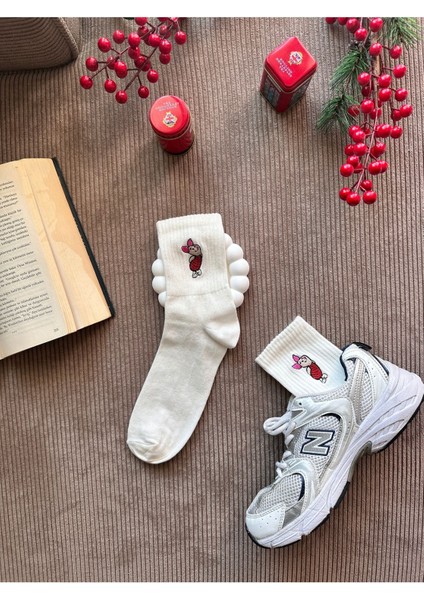 Tekli Piglet Nakışlı Yazlık Kışlık Casual Soket Tenis Çorap