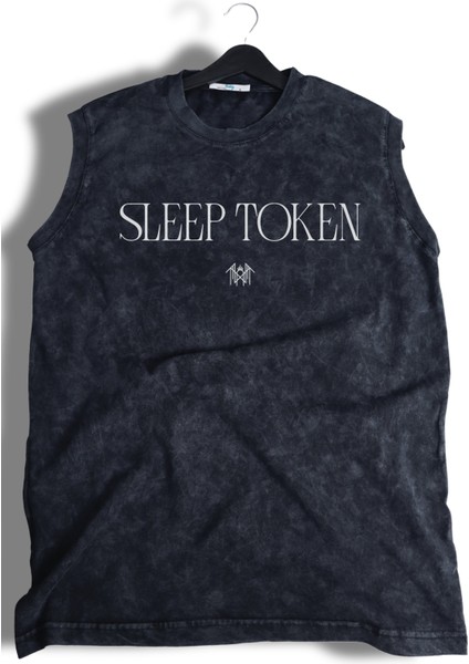 Sleep Token Sırt Baskılı Yıkamalı Kolsuz Tişört, Unisex Rock Band Temalı Sıfır Kollu Retro Atlet fiyatları