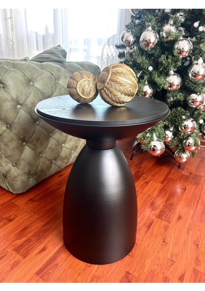 Bowl Modern Yan Sehpa Mantar Bohem Sunta Tabla Alüminyum Gövde 53 x 42 cm Minimalist Demonte modelleri