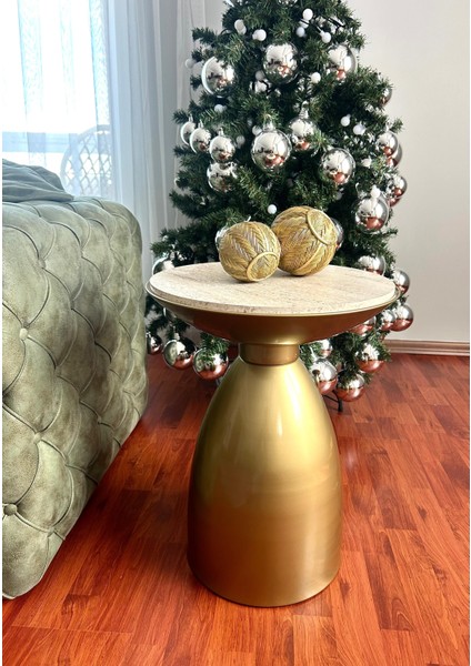 Bowl Modern Yan Sehpa Mantar Bohem Sunta Tabla Alüminyum Gövde 53 x 42 cm Minimalist Demonte modelleri